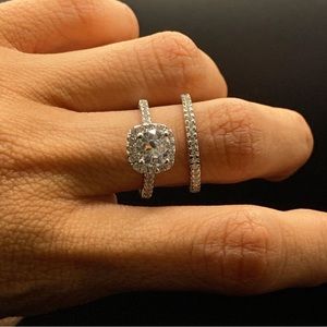 925 engagement and wedding set